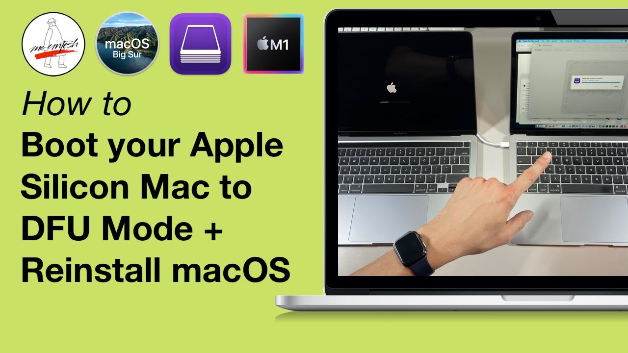วิธี restore macbook pro Update Boot Apple Silicon M1 Mac to DFU Mode \u0026 Reinstall macOS in 10 Minutes with 2nd Mac MacBook Pro \u0026 Air