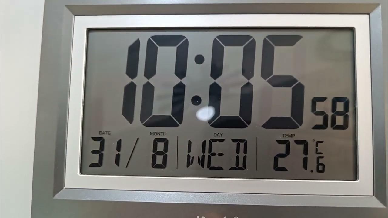 Ajanta Lcd 145 Wall Clock Time Configuration Alarm On/Off Setting Desktop Display Wall