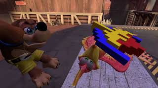 Banjo and Kazooie Destroy Baby Nut