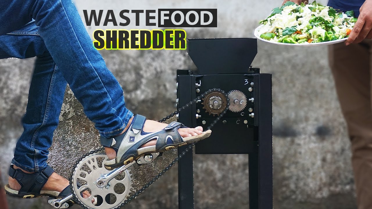 DIY Waste Food Shredder  Bicycle Powered Compost Machine