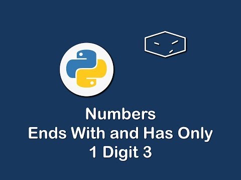 numbers ends with and has only 1 digit 3 in python 😀