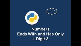 numbers ends with and has only 1 digit 3 in python 😀
