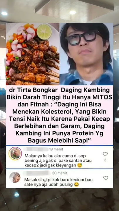 dr Tirta bongkar daging kambing bikin darah tinggi itu MITOS.