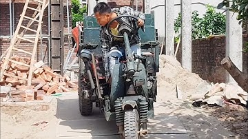 Công nông ba bánh chở cát xây nhà