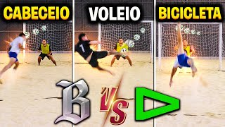 Cabeceio Voleio Ou Bicicleta Na Areia Banheiristas Vs Loud