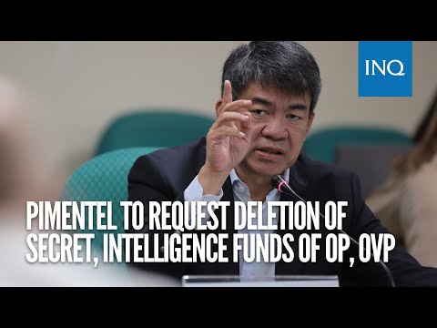 Pimentel to request deletion of secret, intelligence funds of OP, OVP ‘at proper time’