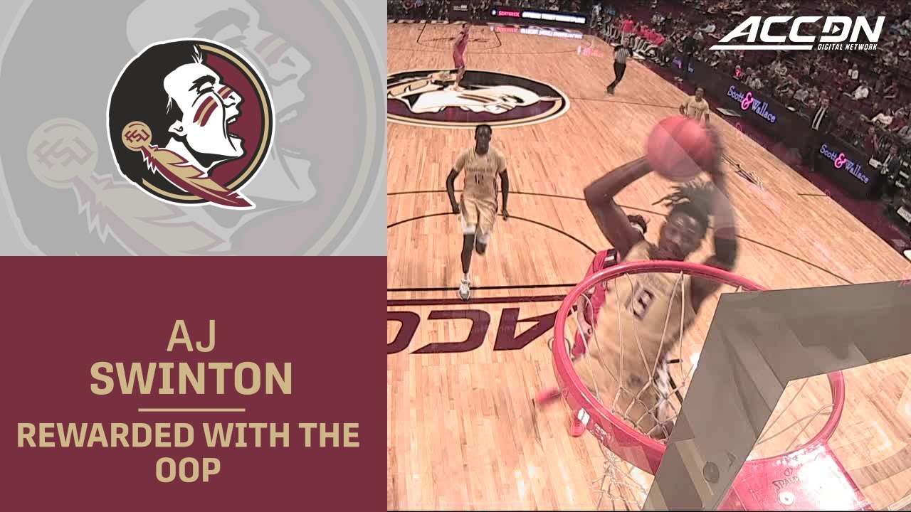 FSU's Robert McCray V Rewards AJ Swinton With The Big-Time Oop