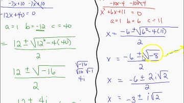 VIDEO 9.3 Solving Quadratic Equations with complex roots