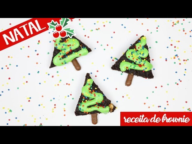 RECEITA DE BROWNIE DE NATAL DECORADO ESPECIAL DE NATAL