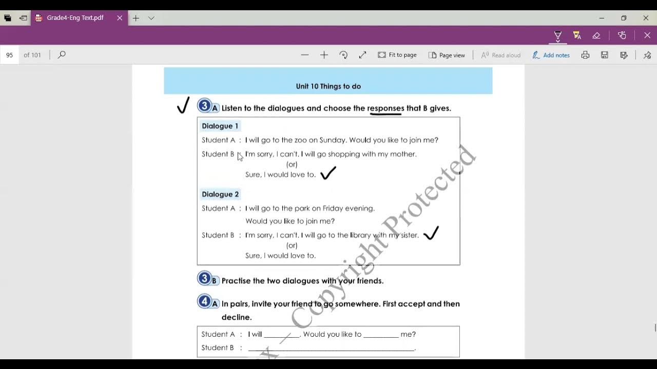 Grade(4) English Unit(10) Lesson (2) 3A, 3B, , 4A, 4B ,( Homework 5A,5B ...