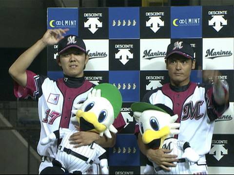 M8-3H 9月10日 完投で9勝目成瀬投手と早川選手のヒーローインタビュー