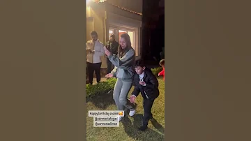 كارمن سليمان وابنها يرقصون هندي بحفلة عيد ميلاده 