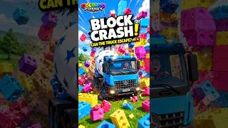 GIANT BLOCK CRASH CHALLENGE! 🚧 #transporting #fs22 #gaming #asmr #shorts