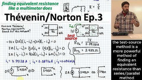 Thévenin & Norton Equivalents, Ep.3: Using The Test-Source Method To Find Equivalent Resistance