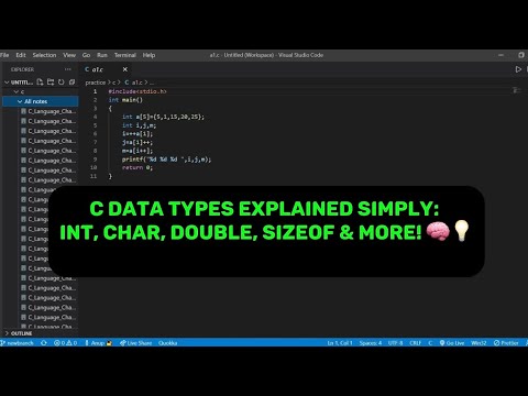 C Data Types Explained Simply: int, char, double, sizeof & More! 🧠💡