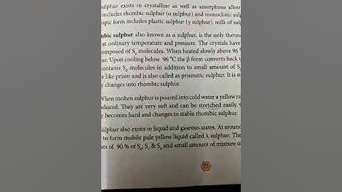 12th std chemistry ln 3 Allotropic forms of sulphur