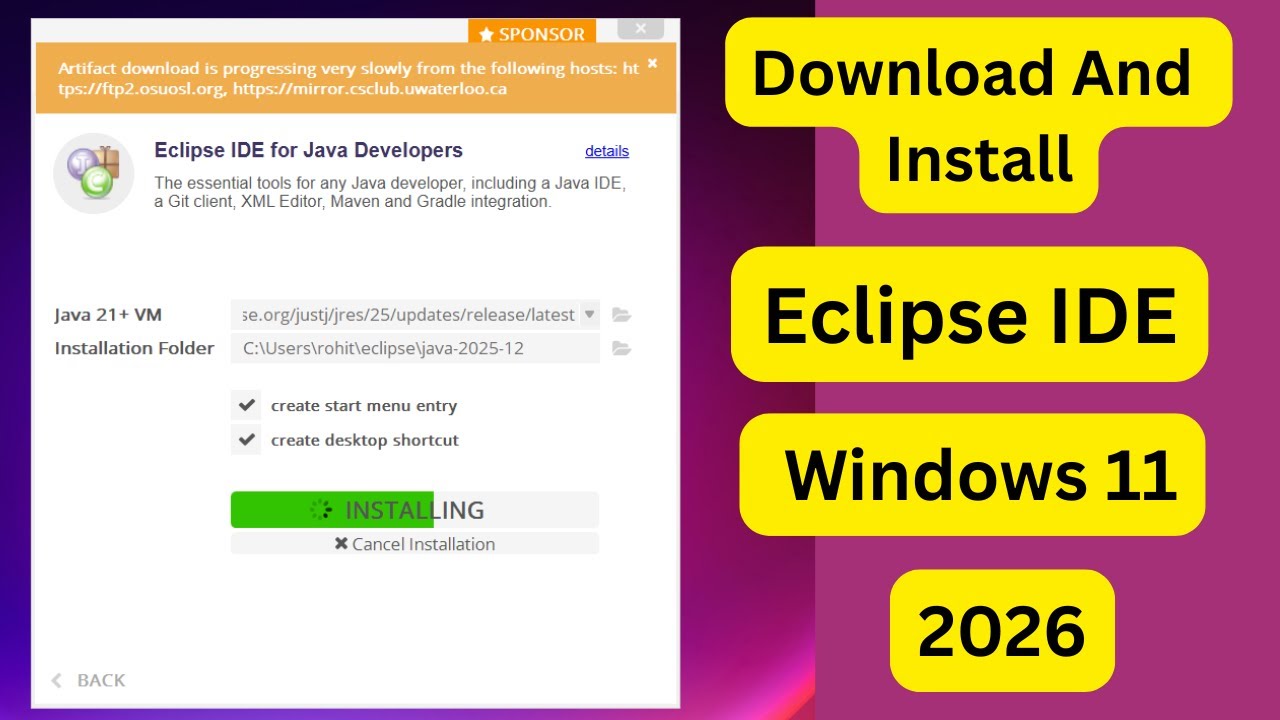 Eclipse IDE | How to download and install Eclipse IDE on windows 11 in 2026