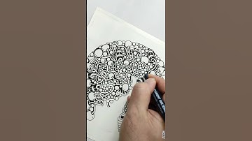 very easy zentangle art #shorts