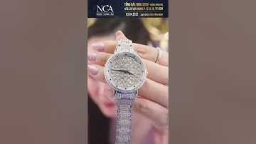 Đồng hồ vàng đính full tấm sang trọng - Ngọc Châu Âu