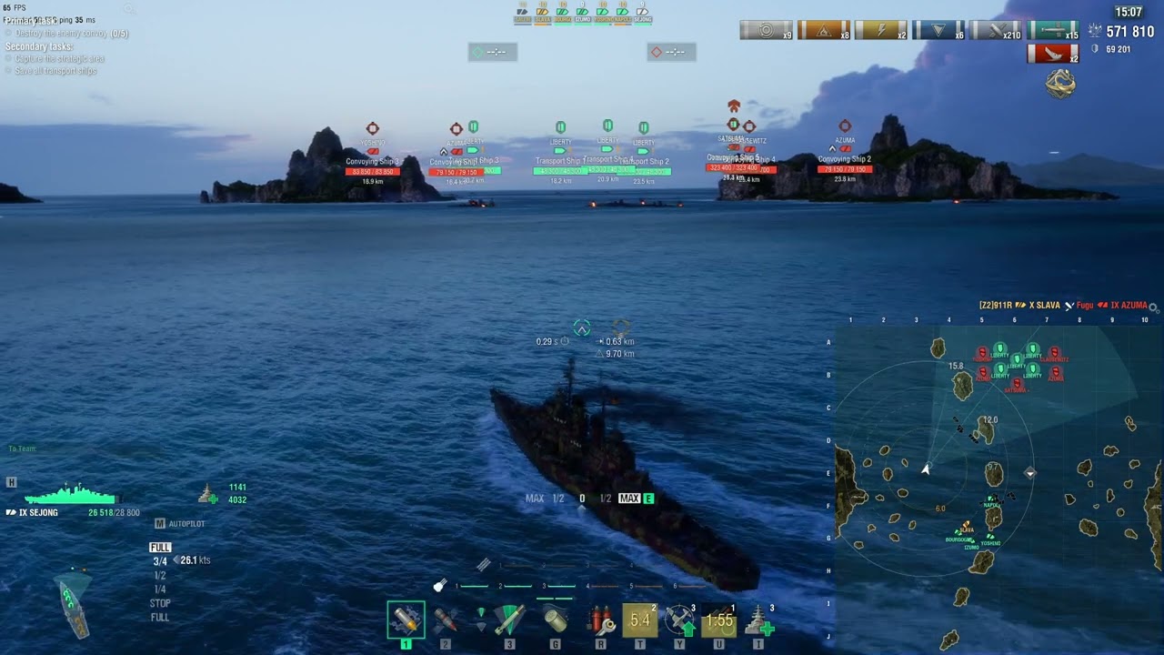 [World of Warships] Flagship Operations - CL IX Sejong - Almost 1 Million Damage