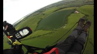 Paragliding Butser Hill Getting Pinned, Gail Hang