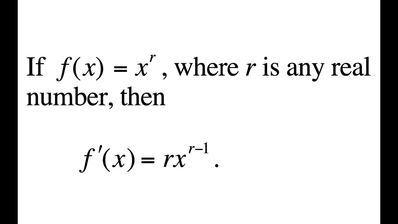 031 Basic Differentiation Rules - YouTube