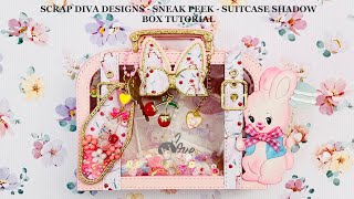 Scrap Diva Designs Suitcase #shadowbox Tutorial @ScrapDiva29 #scrapdivadesigns #papercraft