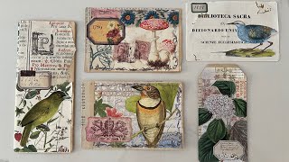 Craft with me| Random ephemera making session super quick tags and journal cards