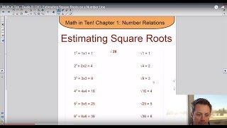 Math in Ten - Grade 8: CH1: Estimating Square Roots on a Number Line