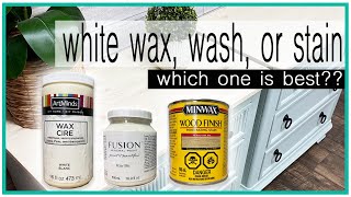 WHITE WAX vs WHITE WASH vs PICKLED? 3 ways to get a lighter wood finish!