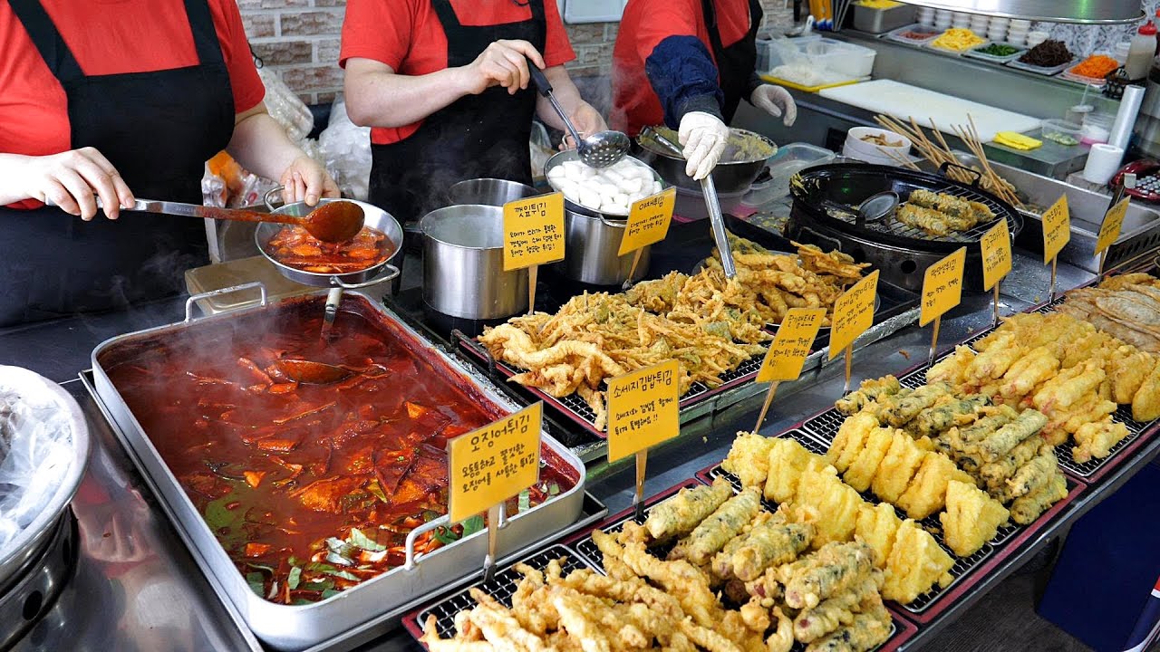 한번 맛보면 200% 단골되는 분식집? 떡볶이, 수제튀김, 어묵, 순대 / spicy rice cake Tteokbokki / korea street food