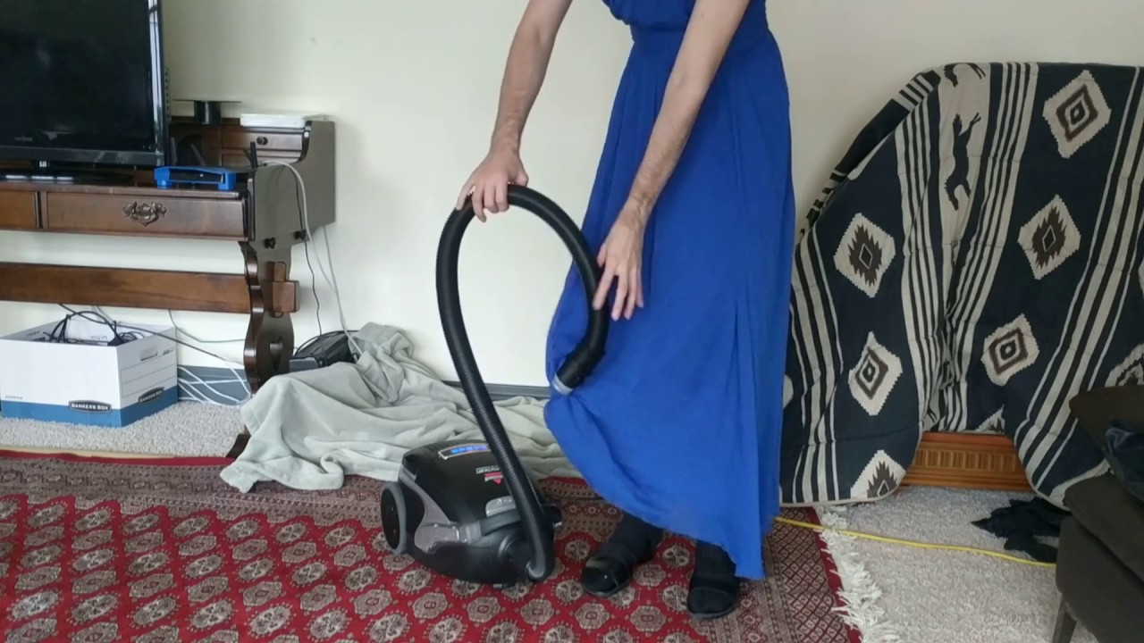 Long Blue Dress Sucked Up By Vacuum Cleaner Youtube