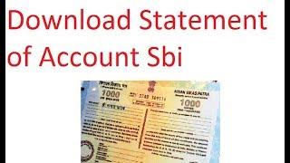 how download onlinesbi statement account