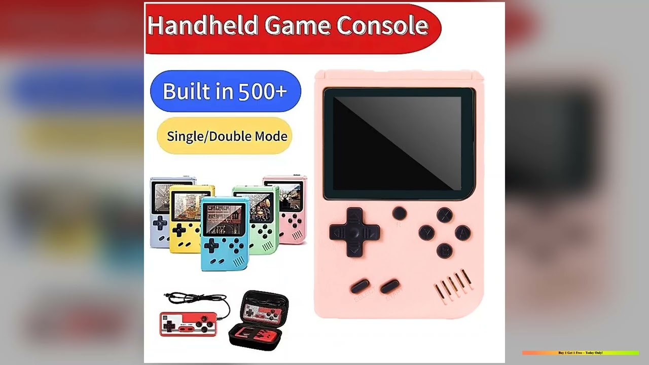 Builtin 500 Classic Games Childrens Handheld Game Players for Gameboy Output Emulator Charging Can