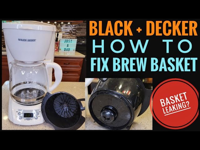 Black + Decker DLX1050 12 Cup Programmable Coffee Maker HOW TO FIX BREW  BASKET LEAKING 