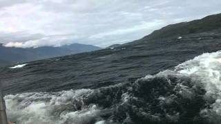 Johnstone Strait, Sailing 30 knot winds, June 2012