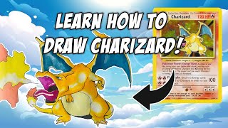Celebrity How To Draw Charizard Using the Base Set Pokemon Card Wealth