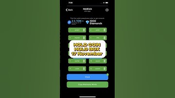 17 November Hold coin Hold Box Hold coin passphrase today Holdcoin hold box today #shorts