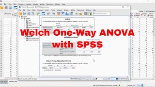 SPSS - Welch One-Way ANOVA