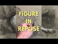 Figure in Repose: A Charcoal Sketch