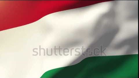 Hungary flag waving in the wind. Looping sun rises style. Animation loop Stock video by