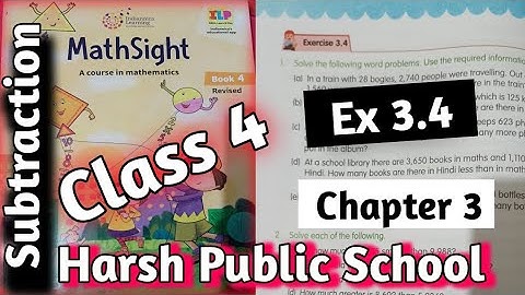 Class 4 Maths | Ex 3.4Chapter 3|4 Class 4 Mathsight|Class4maths |@HARSH PUBLIC SCHOOL GURUGRAM