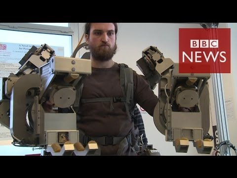 'Robo-suit' lets man lift 100kg - BBC News - YouTube