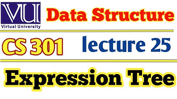 virtual University CS301 Data Structure | Expression Tree | Lecture 25