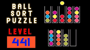 BALL SORT PUZZLE | LEVEL 441 ⚽🛸⚾🥍🏀🧶🥎🧩🧩🧩