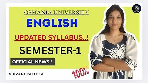 ENGELS | BIJGEWERKT SYLLABUS | OSMANIA UNIVERSITY | SEMESTER-1 | 2025-2026 | @shivanipallela