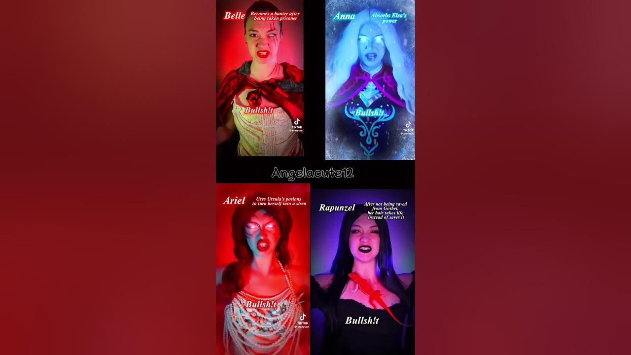 What if all the Disney princesses were a Villain 🦹‍♀️ (credits @CrazyCae) #villain
