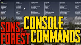 How To Get CONSOLE COMMANDS (NO MODS) In Sons of The Forest (EASY)