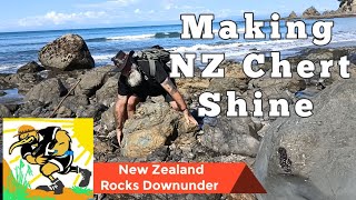 Finding NZ Blue Chert At The Beach And Making It Shine