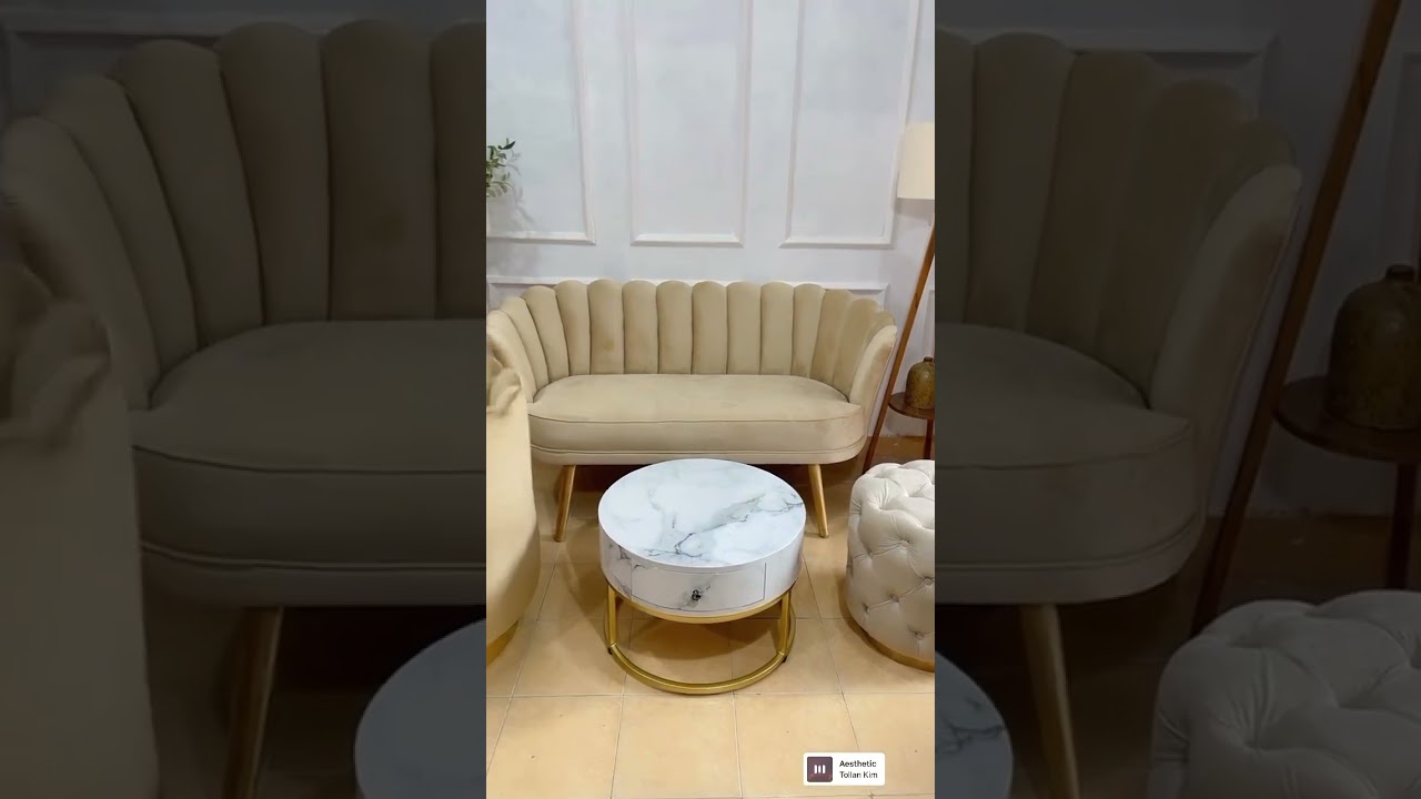 set sofa tamu mewah terbaru stainles gold Terbaru Jepara  